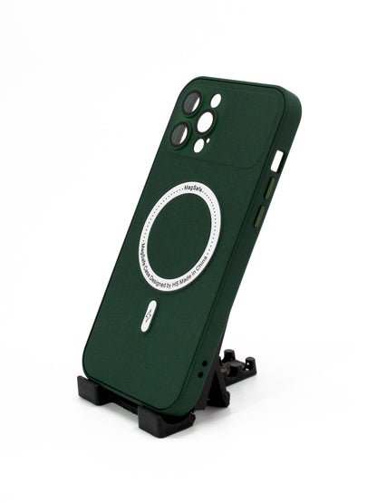 IPhone Premium Soft Polycarbonate Case/Cover | Magsafe Wireless Magnetic Support, Green Color | Style: IP_08