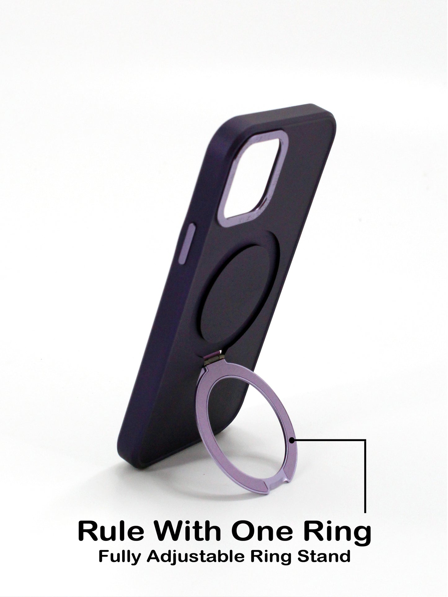 IPhone Premium Soft Polycarbonate Case/Cover | Ring Stand, Purple Colour | Style: IP_04