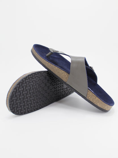 Men's PU Cork Light Weight Sandals | Grey Colour