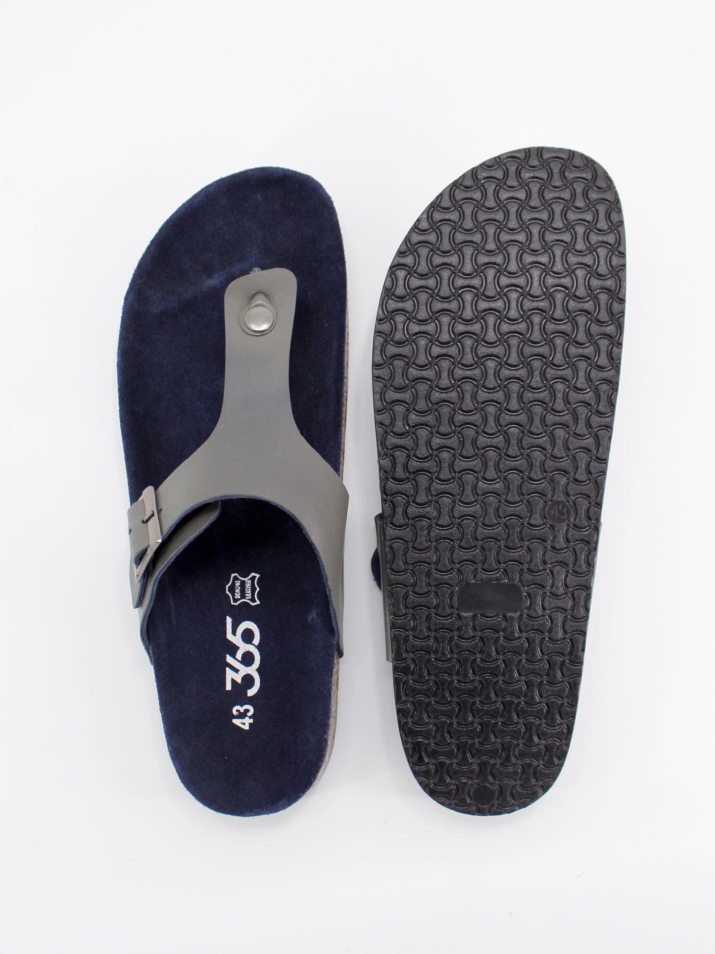 Men's PU Cork Light Weight Sandals | Grey Colour