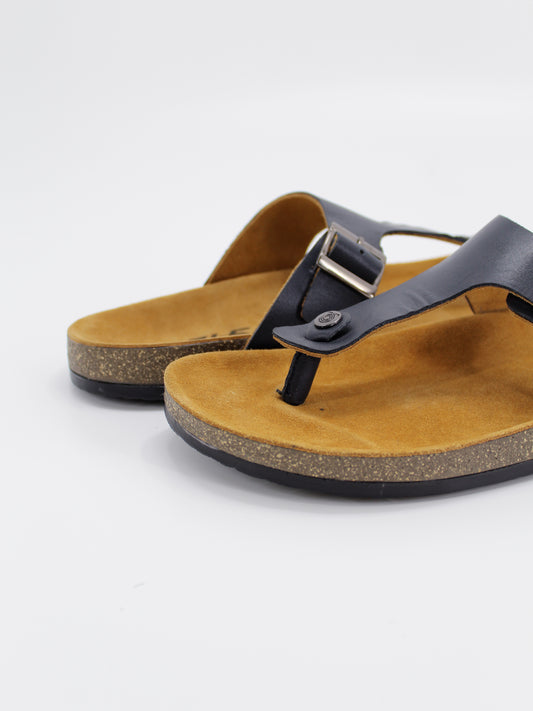 Men's PU Cork Light Weight Sandals | Dark Grey Colour