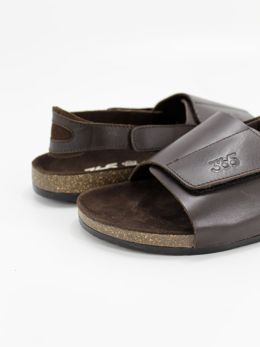 Men's PU Cork Light Weight Sandals | Brown Colour