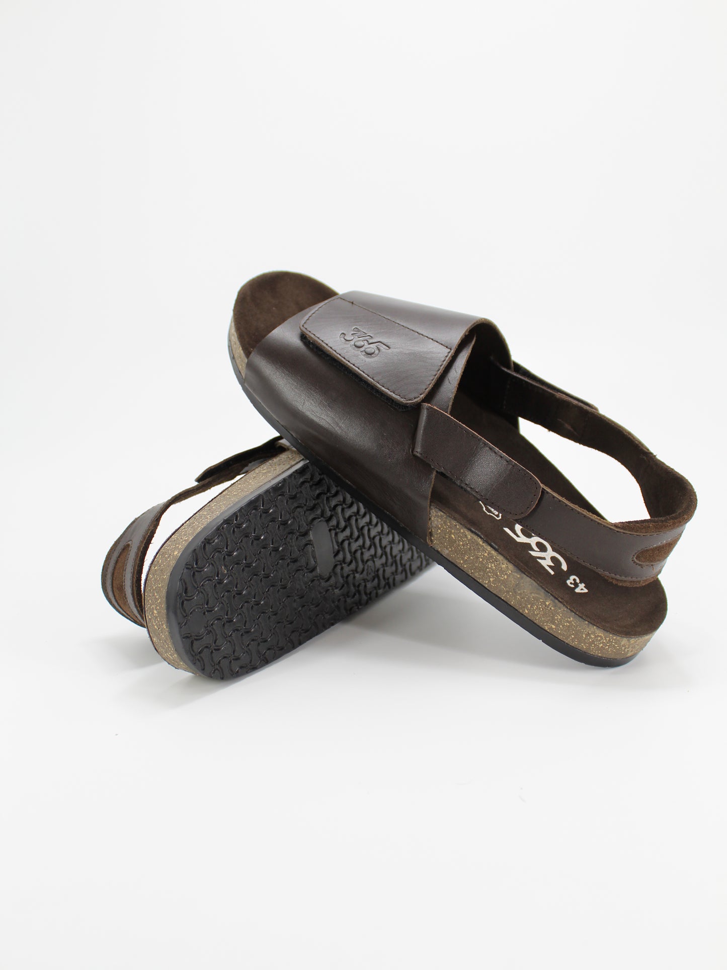 Men's PU Cork Light Weight Sandals | Brown Colour