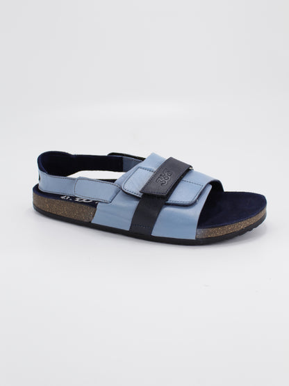 Men's PU Cork Light Weight Sandals | Blue Colour