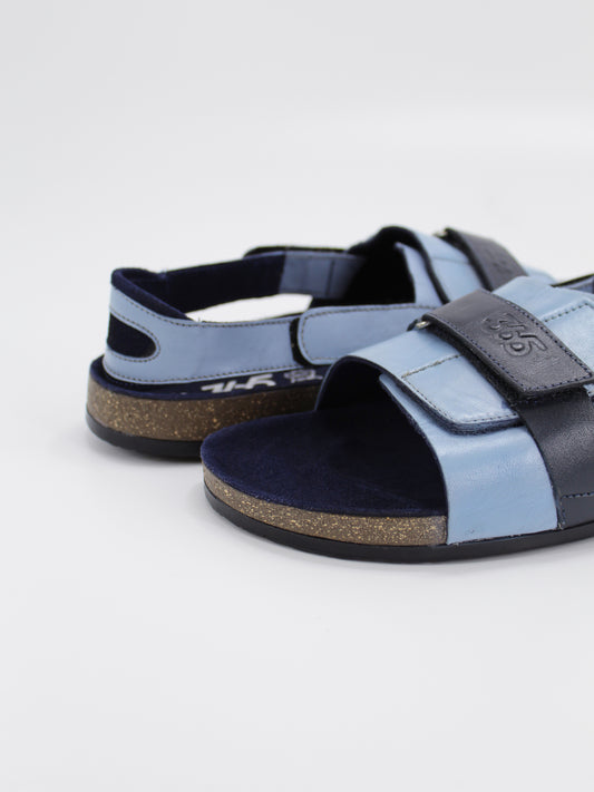 Men's PU Cork Light Weight Sandals | Blue Colour