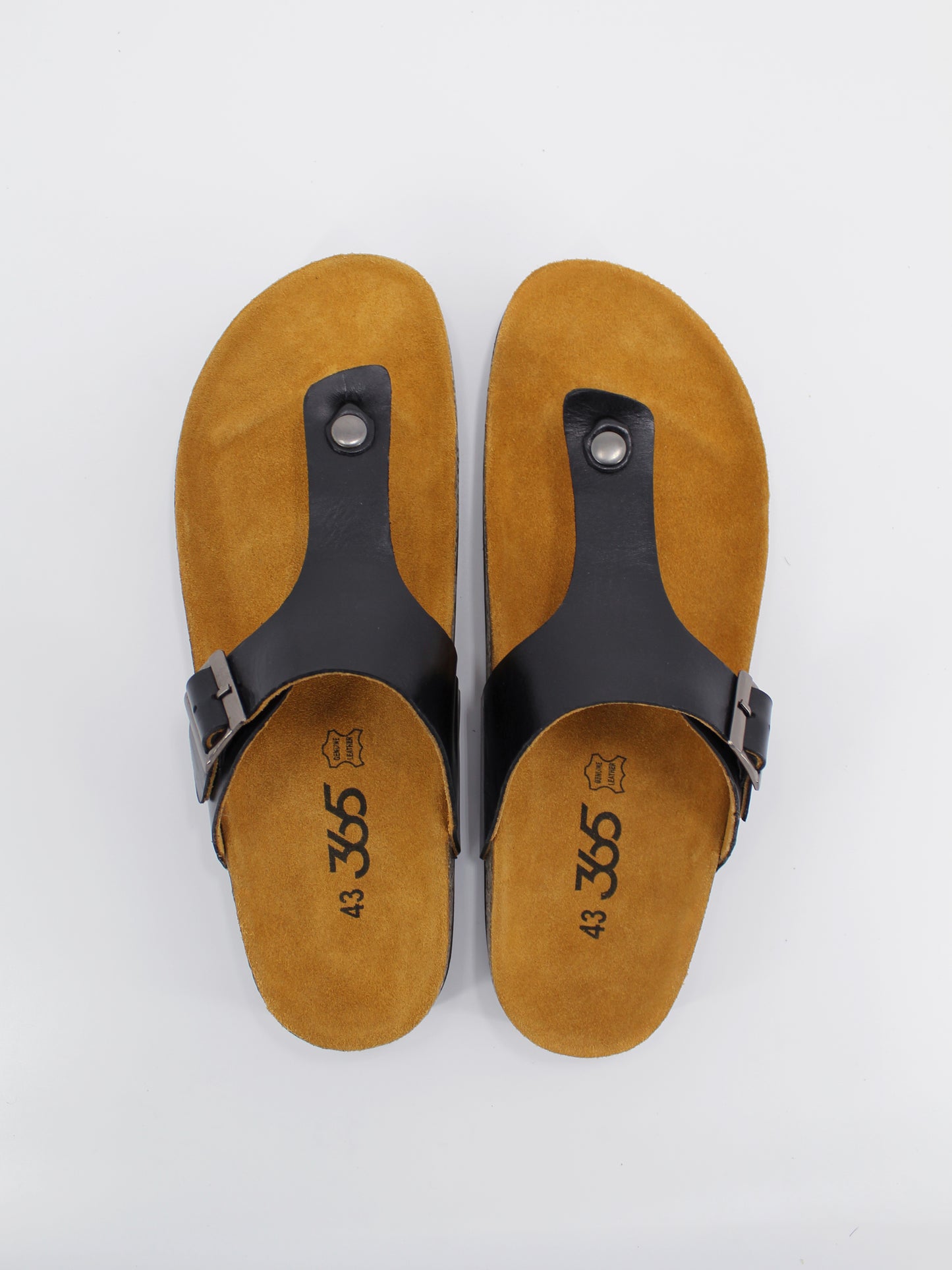 Men's PU Cork Light Weight Sandals | Black Colour