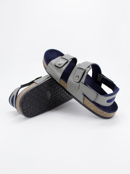 Men's PU Cork Light Weight Sandals | Grey Colour