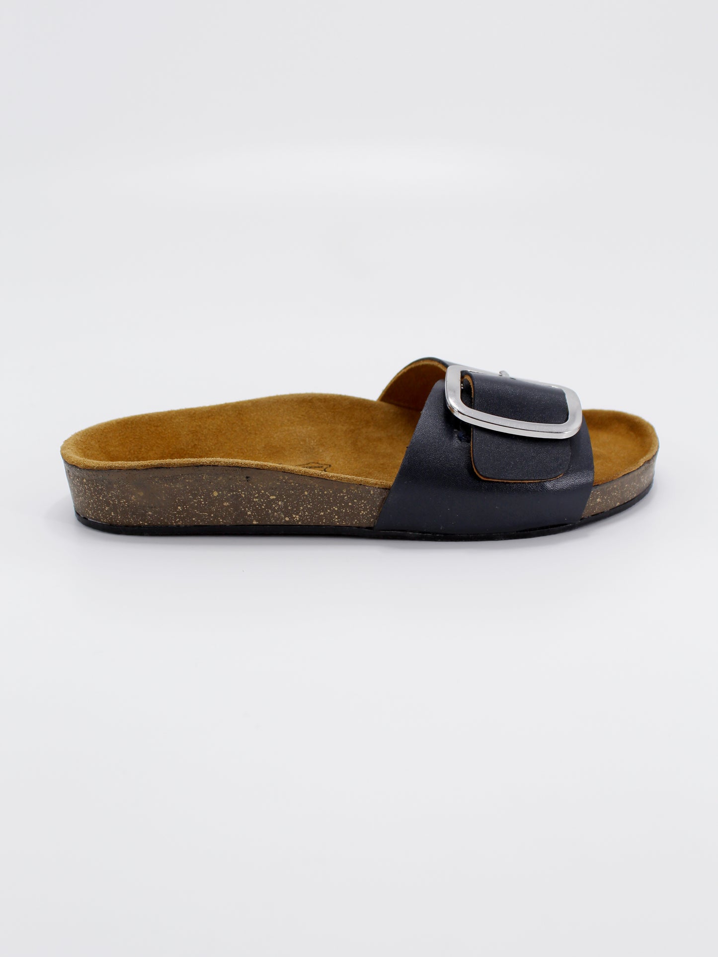 Women's PU Cork Light Weight Sandals | Dark Grey Colour