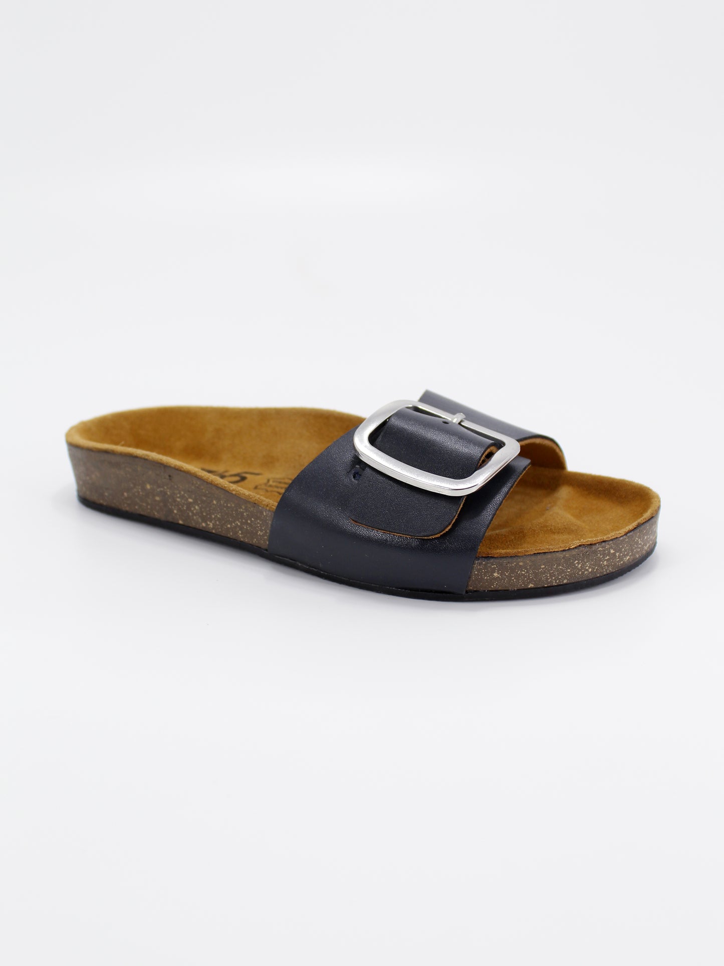 Women's PU Cork Light Weight Sandals | Dark Grey Colour