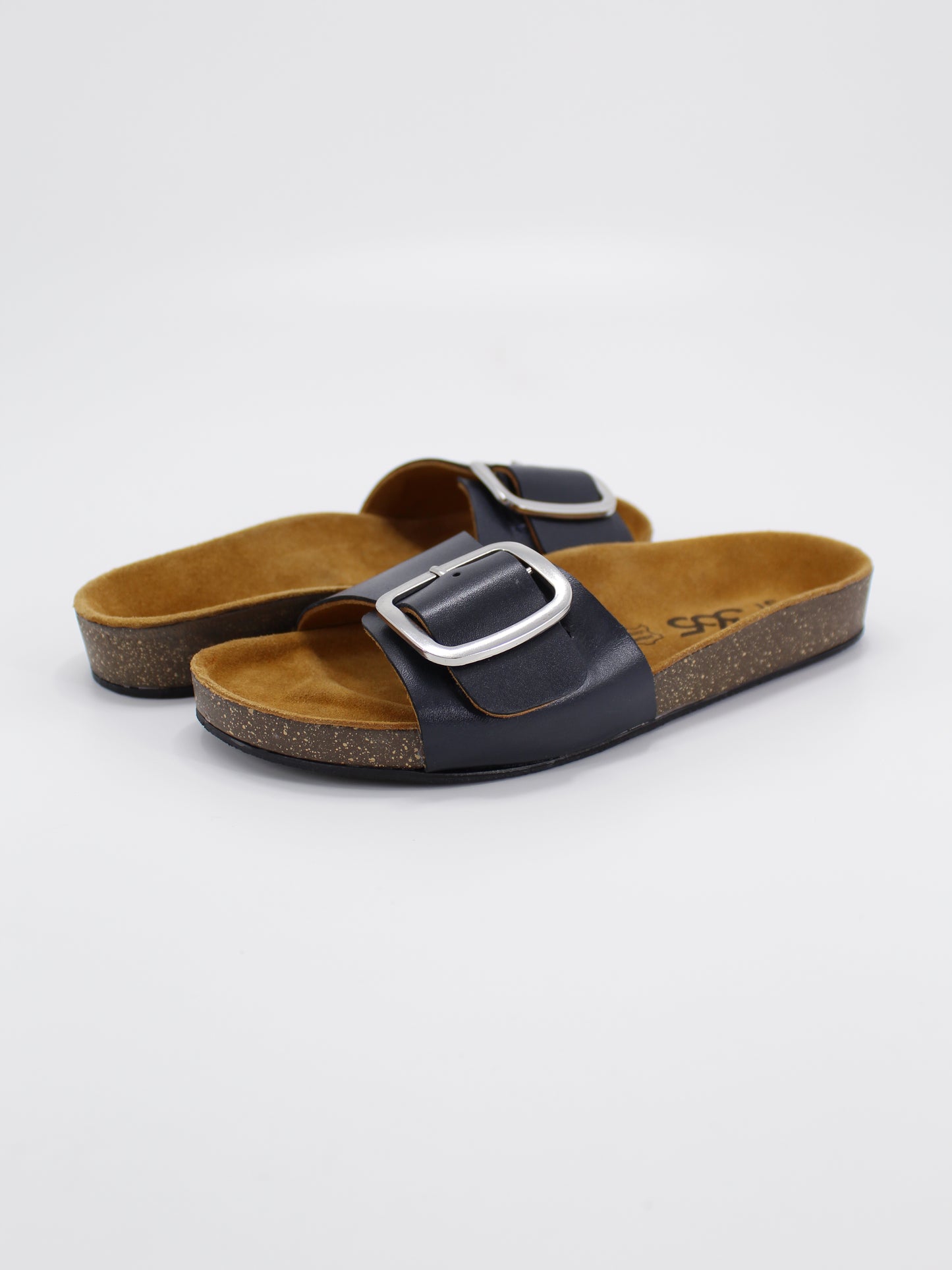 Women's PU Cork Light Weight Sandals | Dark Grey Colour