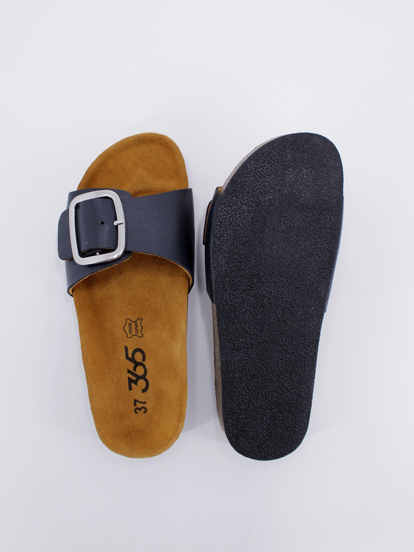 Women's PU Cork Light Weight Sandals | Dark Grey Colour