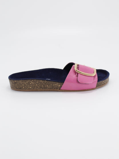 Women's PU Cork Light Weight Sandals | Pink Colour