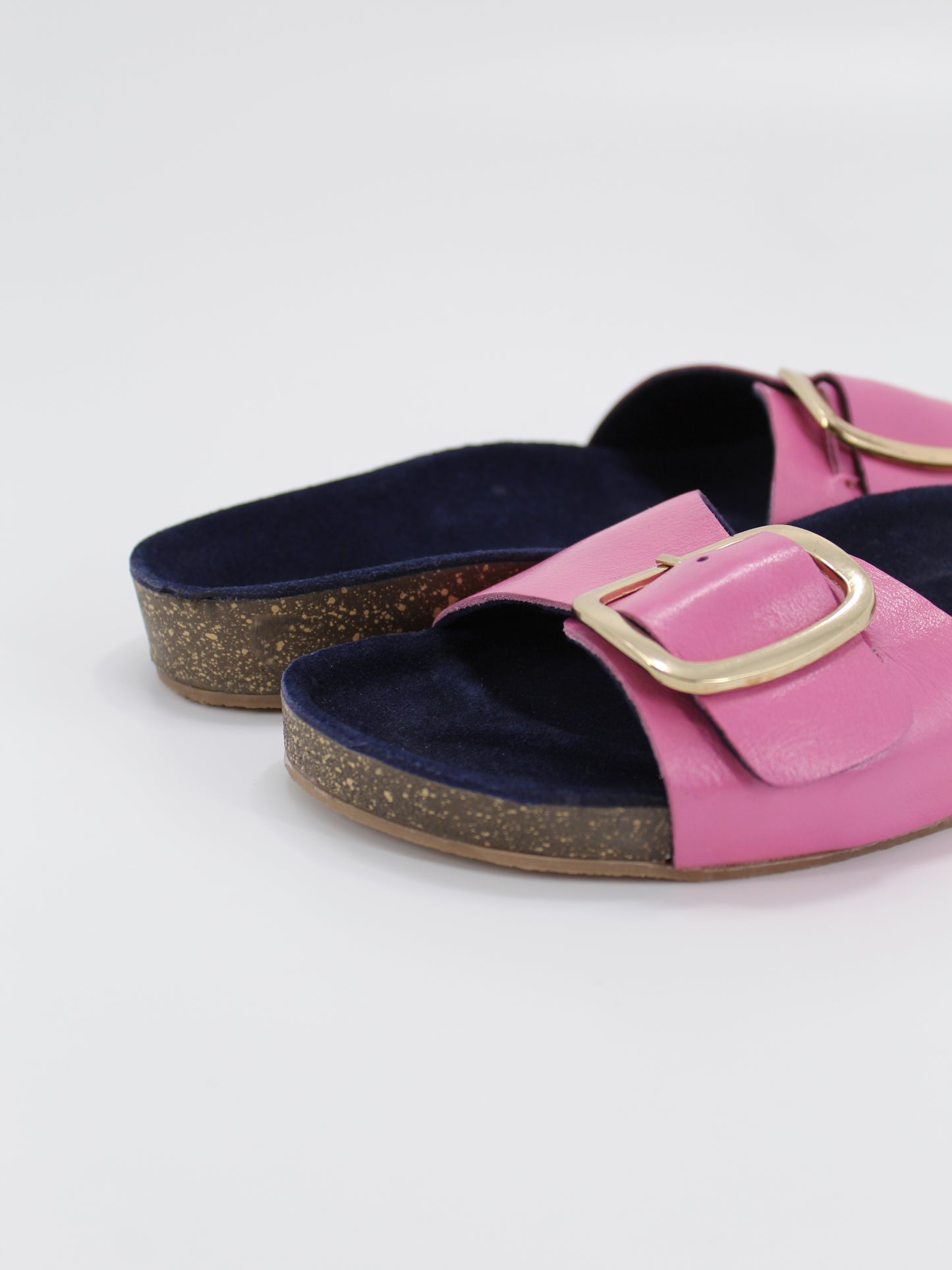 Women's PU Cork Light Weight Sandals | Pink Colour