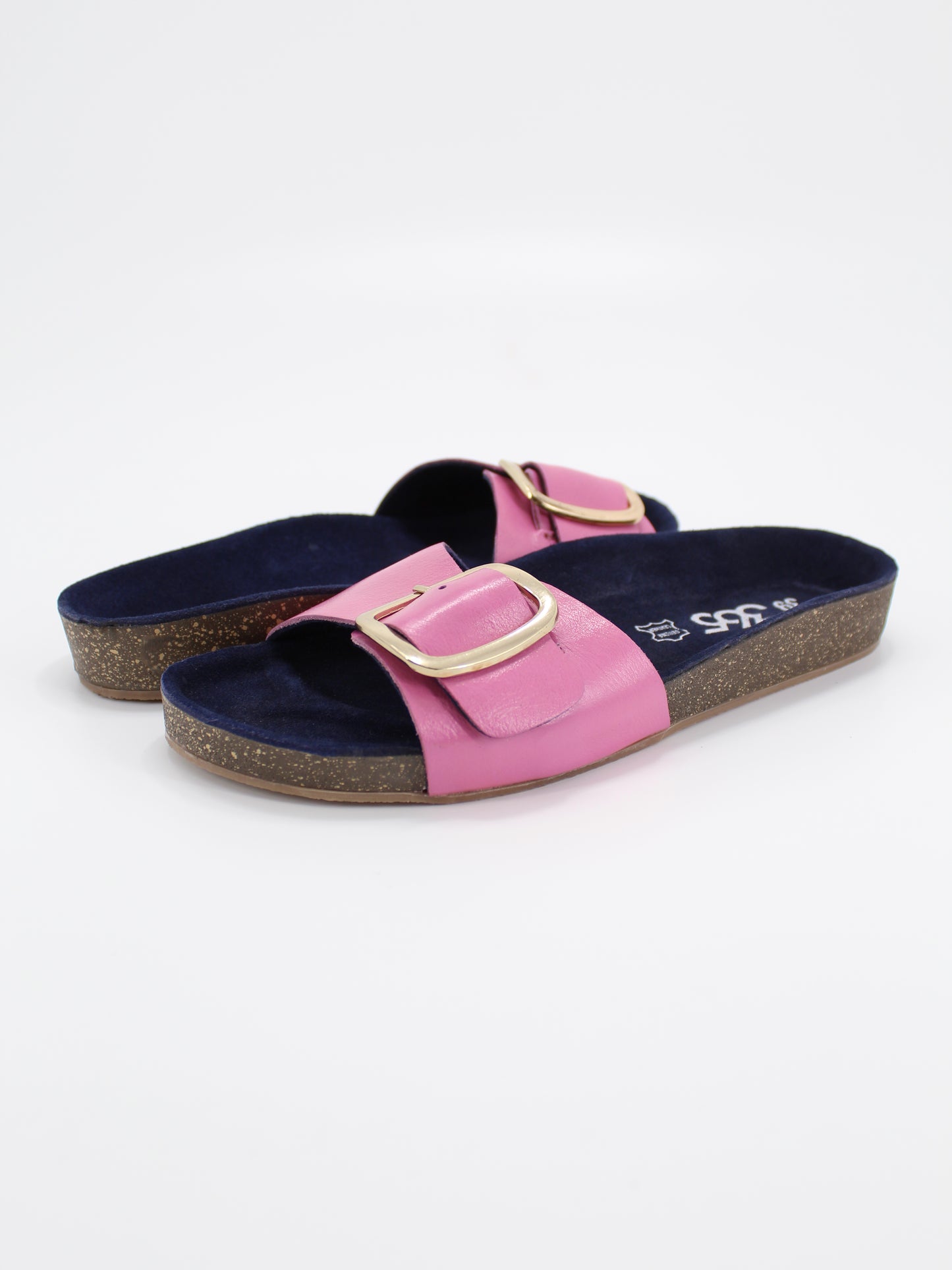 Women's PU Cork Light Weight Sandals | Pink Colour