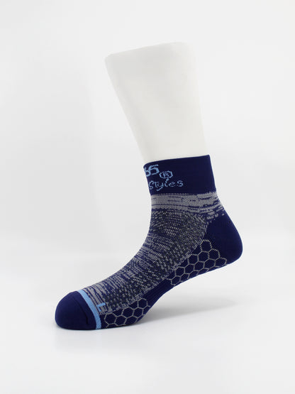 Unisex Cotton Terry Ankle Socks | Blue Color - Pack of 3