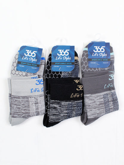 Unisex Cotton Full Length Socks | Multi Color - Pack of 3