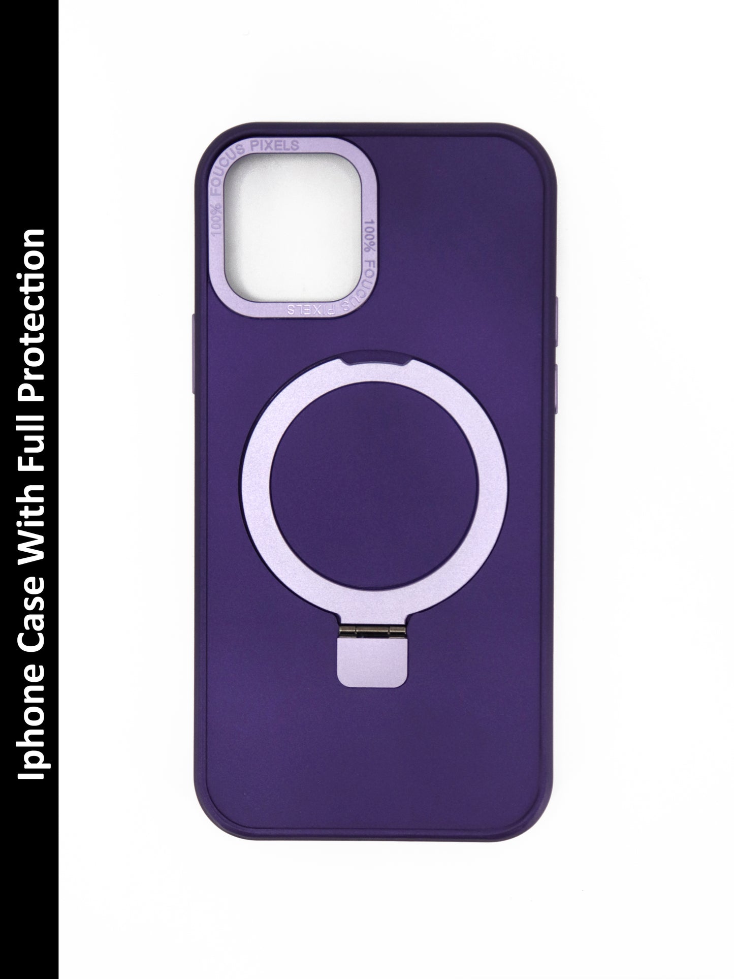 IPhone Premium Soft Polycarbonate Case/Cover | Ring Stand, Purple Colour | Style: IP_04