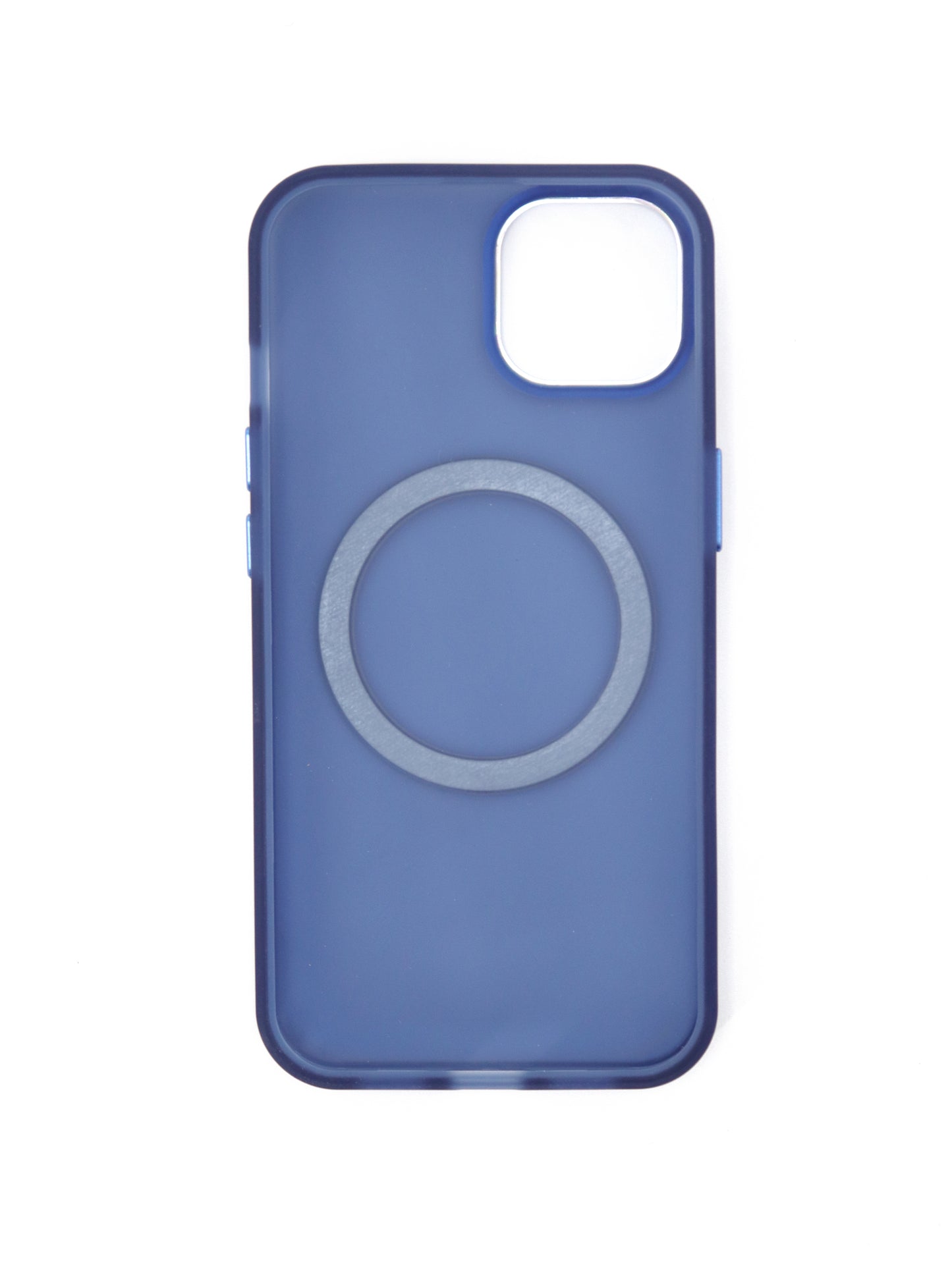 IPhone Premium Soft Polycarbonate Transparent Case/Cover | Magsafe Wireless Magnetic Support, Blue Color | Style: IP_07