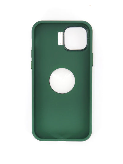 IPhone Premium Soft Polycarbonate Case/Cover | Magsafe Wireless Magnetic Support | Ring Stand, Green Color | Style: IP_09