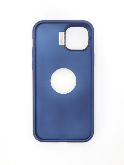 IPhone Premium Soft Polycarbonate Case/Cover | Magsafe Wireless Magnetic Support | Ring Stand, Blue Color | Style: IP_09