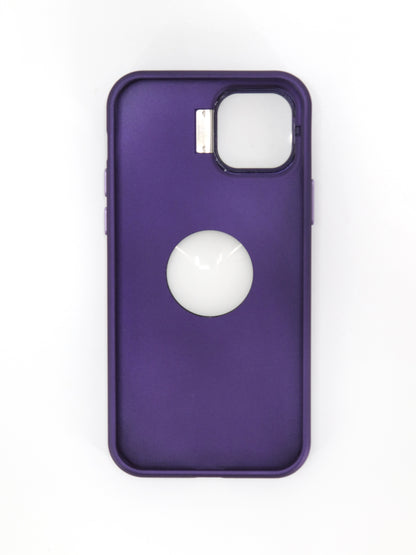 IPhone Premium Soft Polycarbonate Case/Cover | Magsafe Wireless Magnetic Support | Ring Stand, Purple Color | Style: IP_09