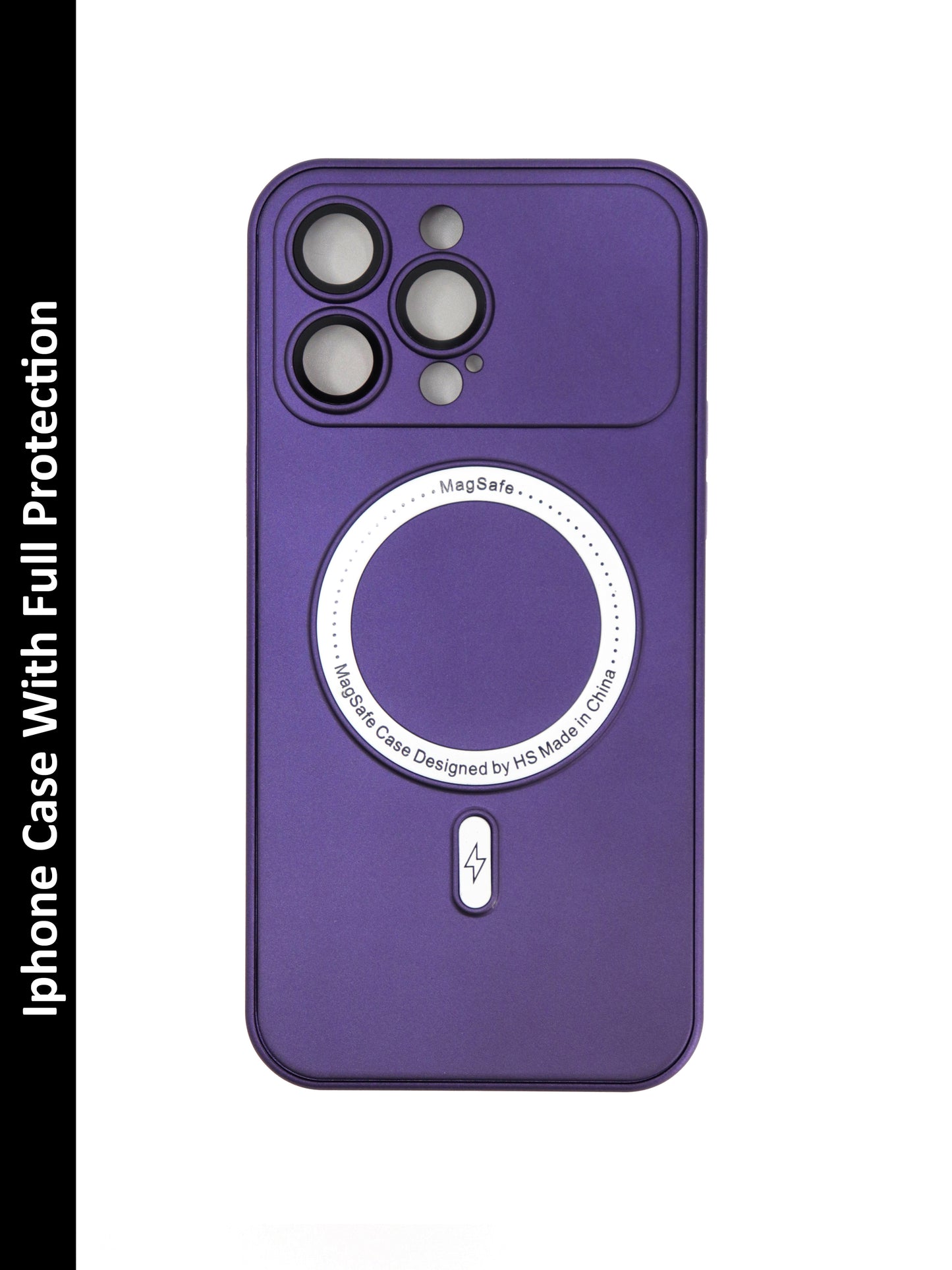 IPhone Premium Soft Polycarbonate Case/Cover | Magsafe Wireless Magnetic Support, Purple Color | Style: IP_08