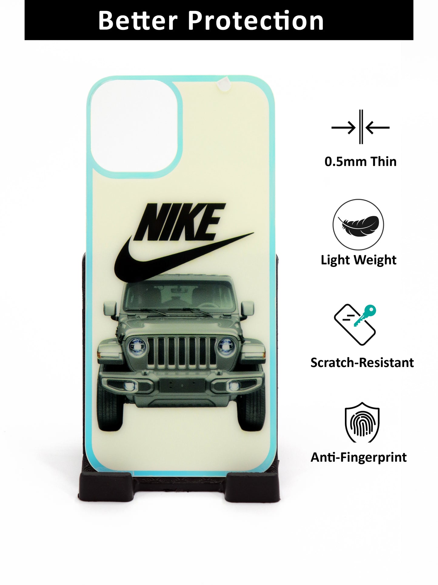 IPhone Back Tampered Glass Protector Guard | Slim and 9H Hardness Glass | Style: IP_BG_21