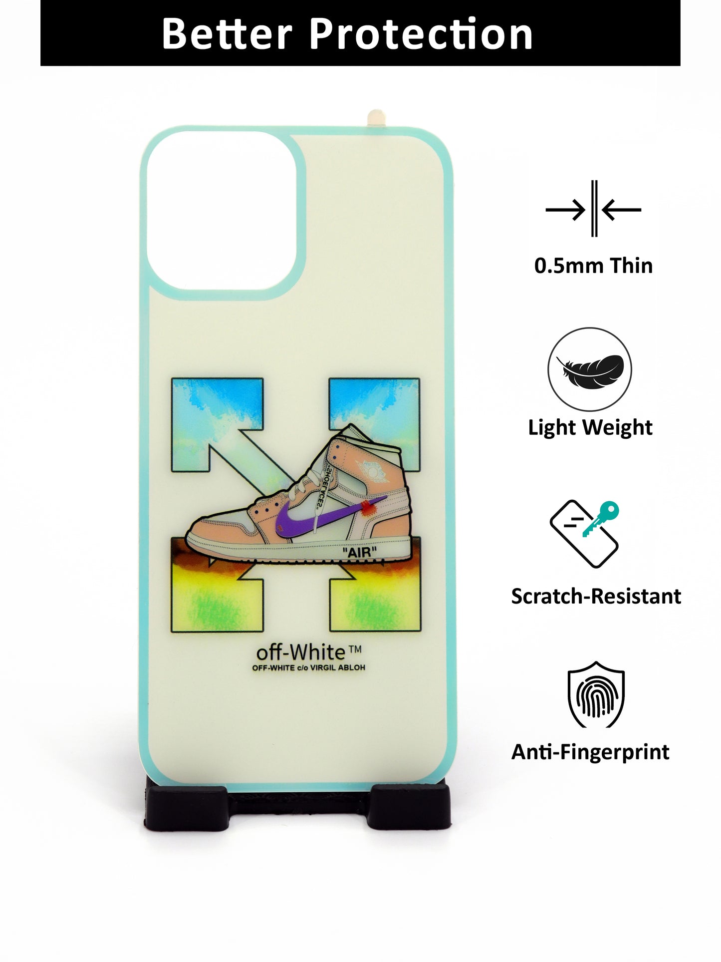 IPhone Back Tampered Glass Protector Guard | Slim and 9H Hardness Glass | Style: IP_BG_25